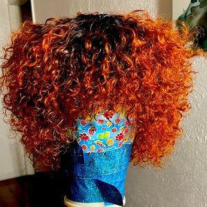 !!!!!!SOLD!!!!!!!Custom colored 100% Human hair wig w/bangs!!